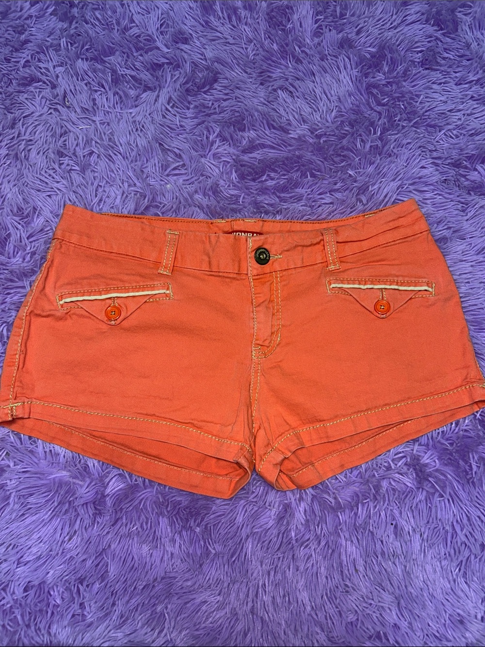 UNIONBAY Orange Women's Denim-Style Jean Shorts